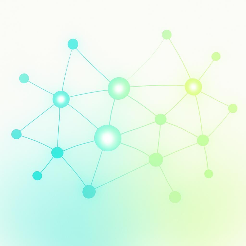 CSSynergy – Netzwerk aus verbundenen Knoten als Sinnbild für die Synergie zwischen Agenturen